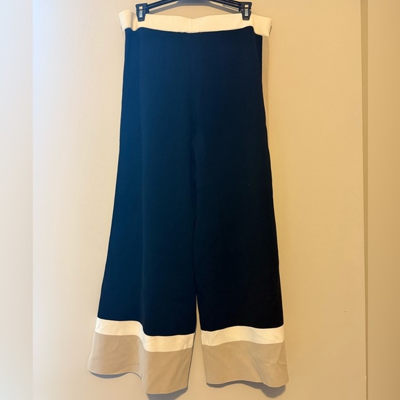 Joseph Ribkoff Color Block Wide Leg Knit Pant - Size Large - Picture 5 of 7